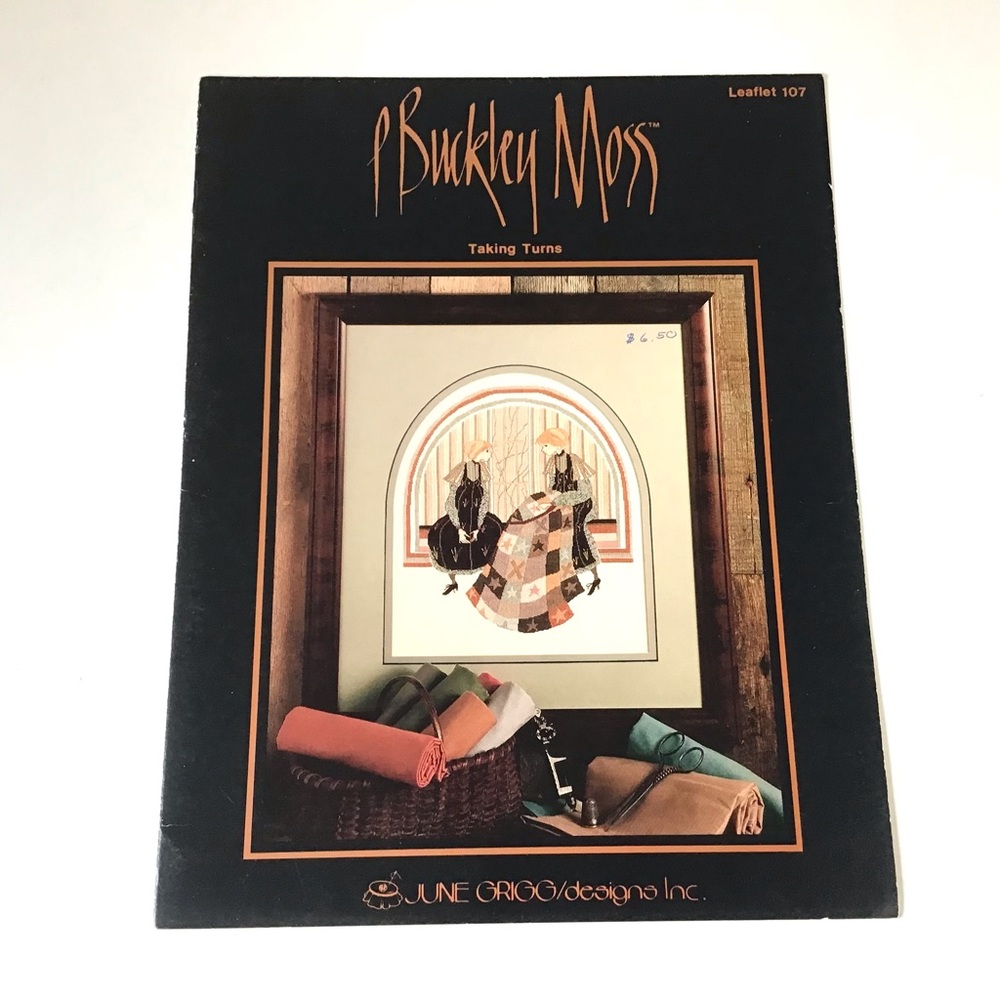 Vintage 1985 Cross Stitch Pattern Taking Turns Quilting No. 107 P. Buckley Moss